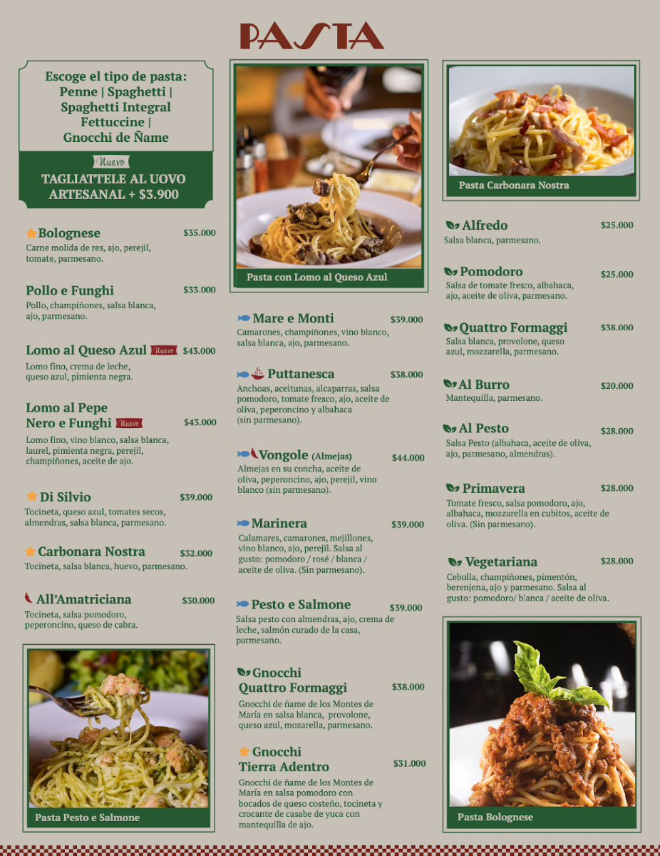 Di Silvio Trattoria Photo Menu 1