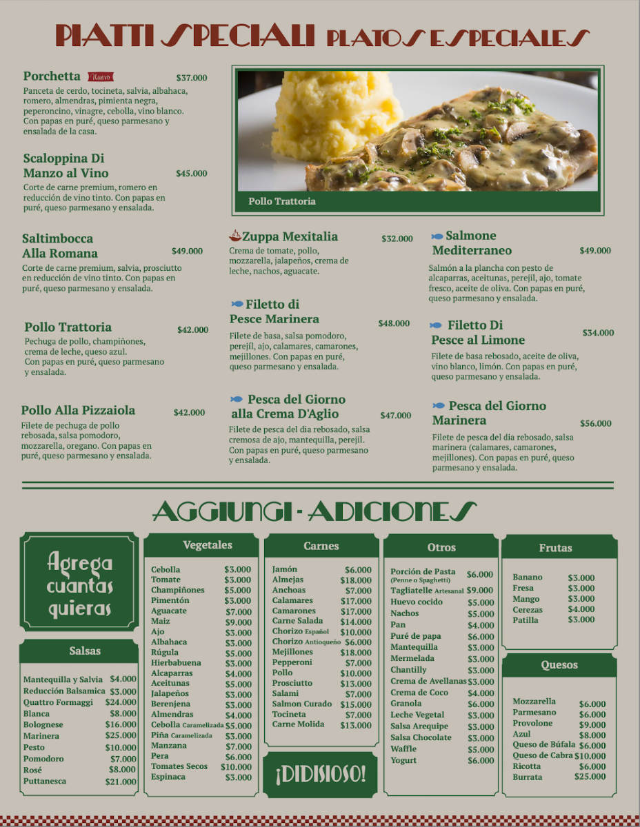 Di Silvio Trattoria Photo Menu 3