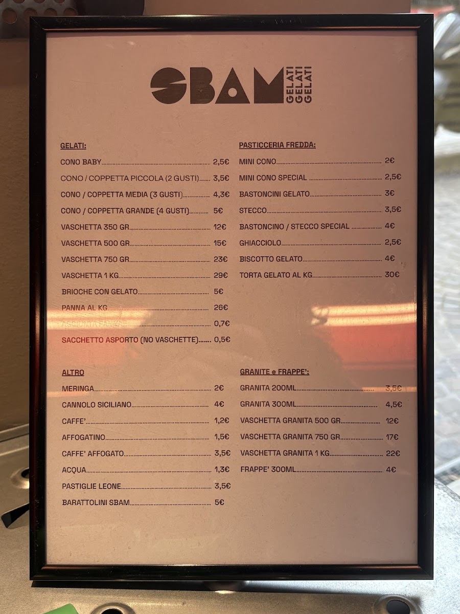 SBAM Gelati Washington Photo Menu 1
