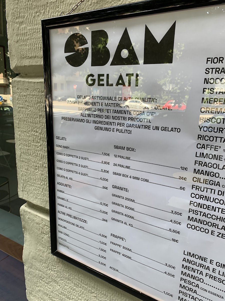 SBAM Gelati Washington Photo Menu 2