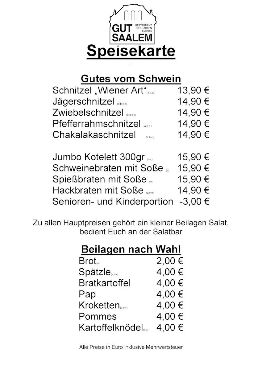Gut Saalem Photo Menu 5