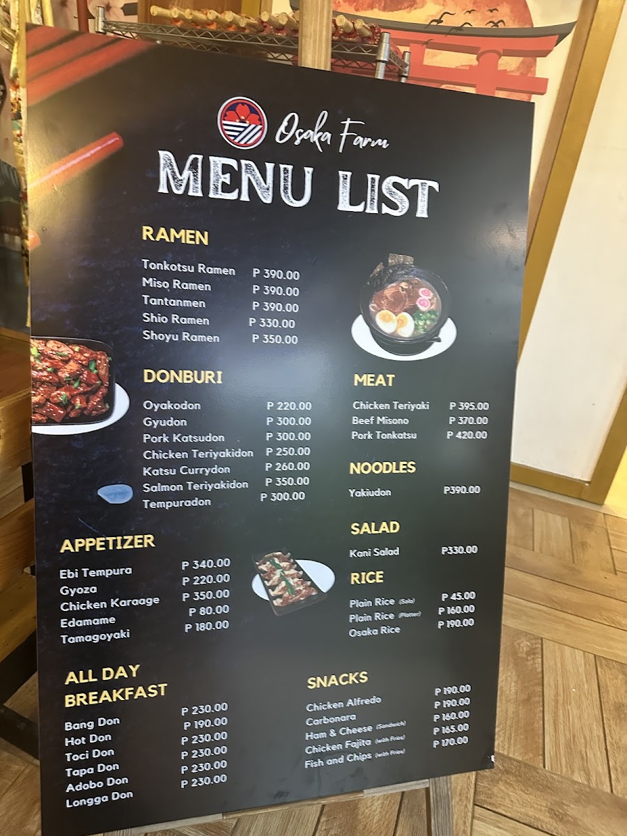 Osaka Farm (Cafe and Restaurant) Photo Menu 1