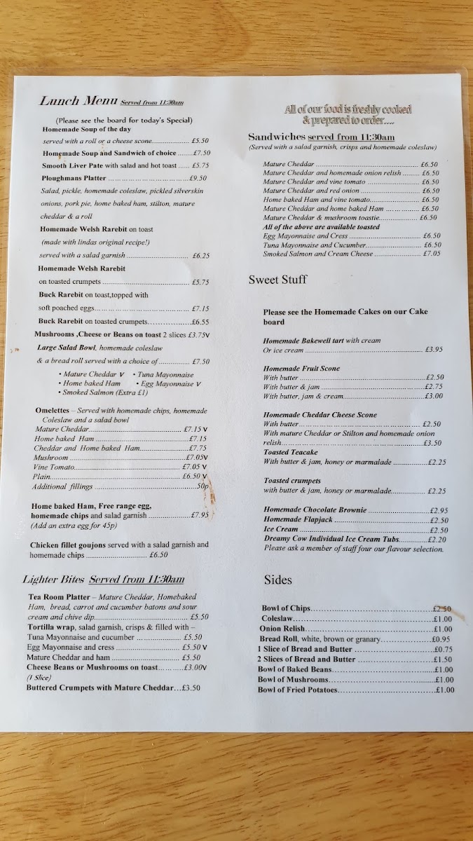 Melbourne Hall Tea Rooms Photo Menu 1