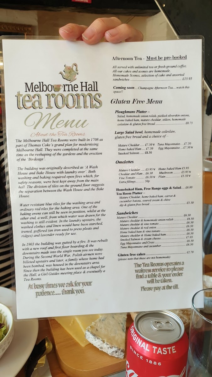 Melbourne Hall Tea Rooms Photo Menu 2