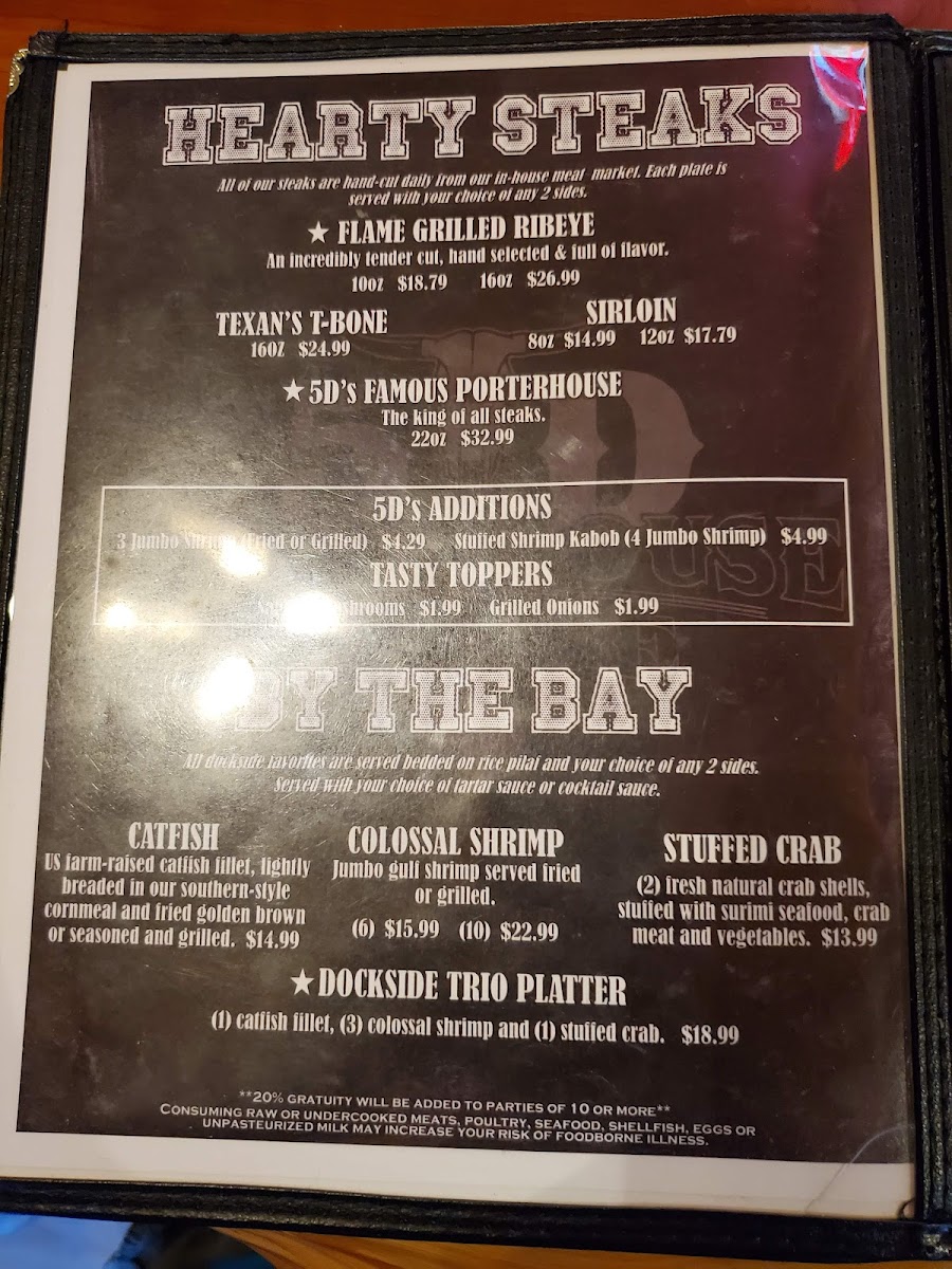 5D Steakhouse & Lounge Photo Menu 7