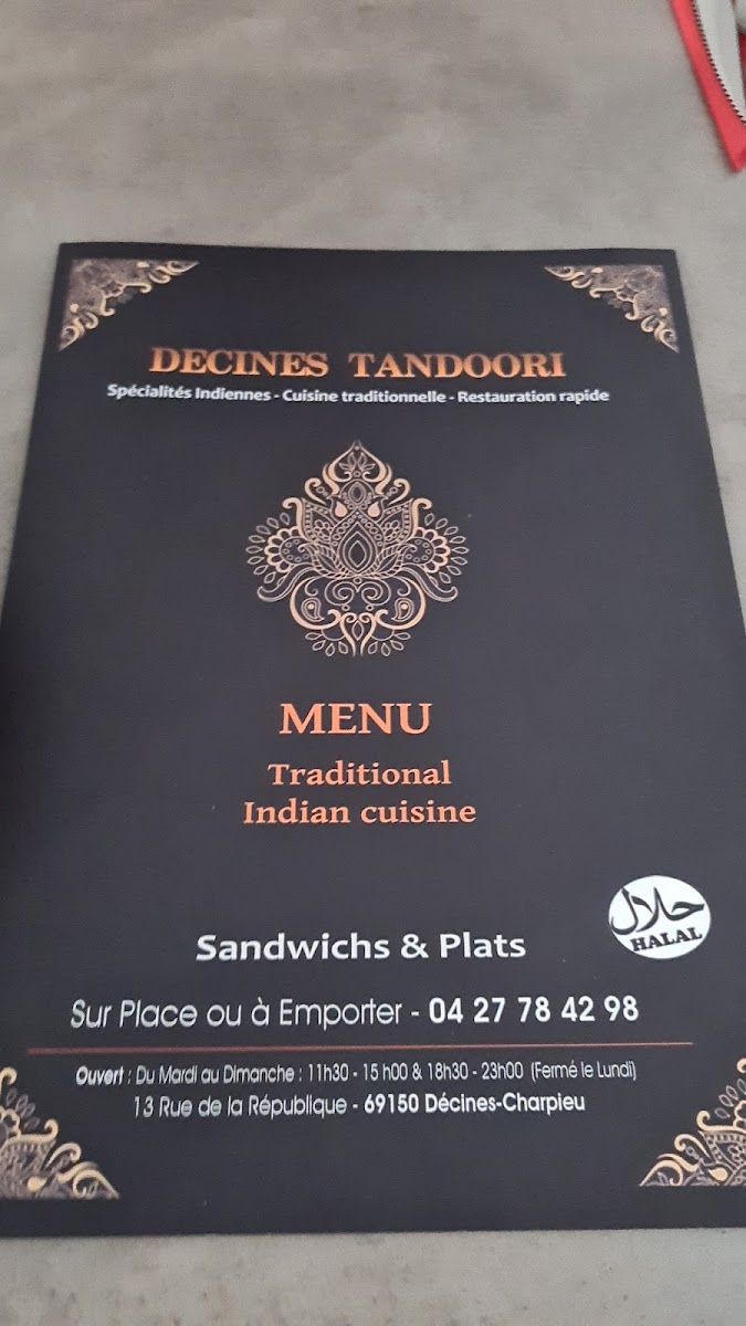 DECINES TANDOORI Photo Menu 4