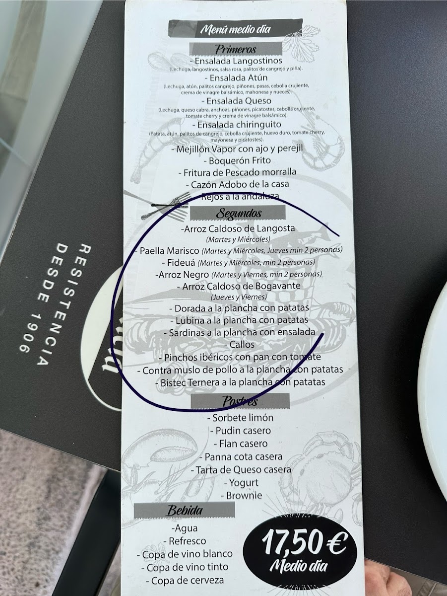 Restaurant Chiringuito Angelita Photo Menu 8