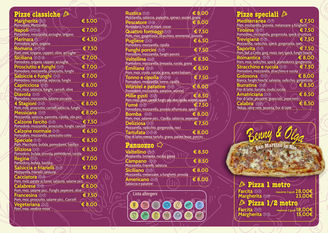Pizzeria Gastronomia da Benny e Olga Photo Menu 1