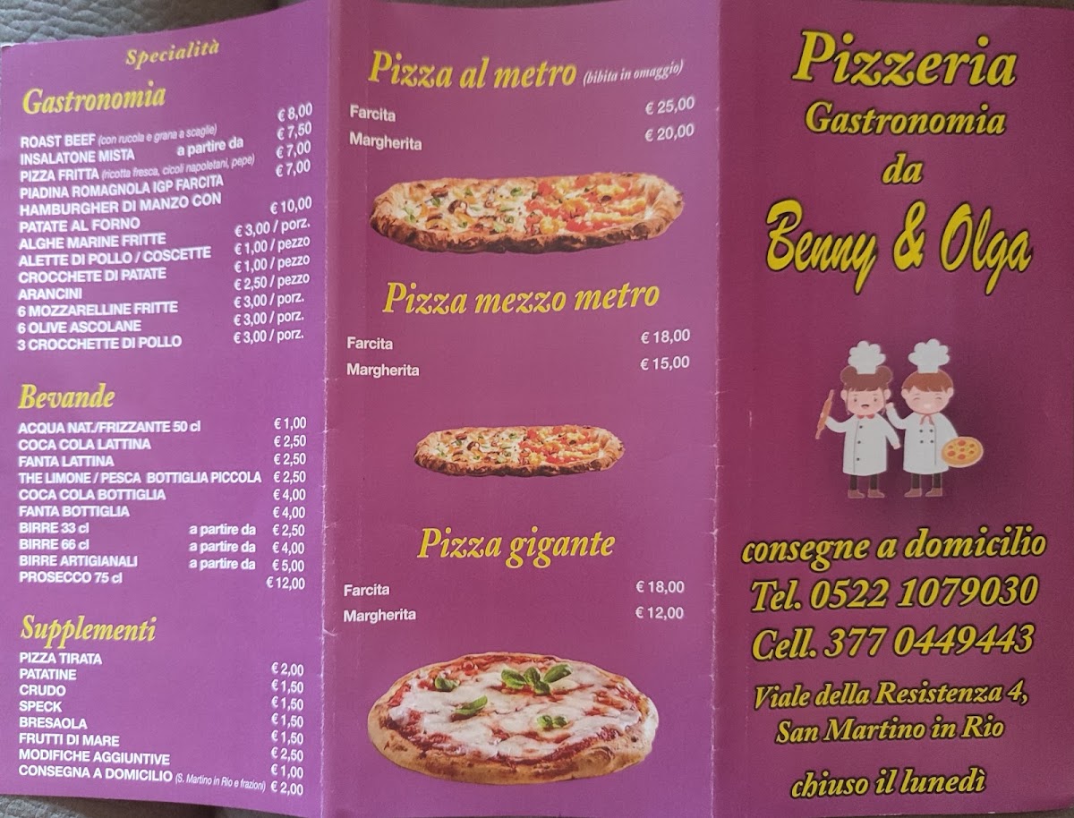 Pizzeria Gastronomia da Benny e Olga Photo Menu 3