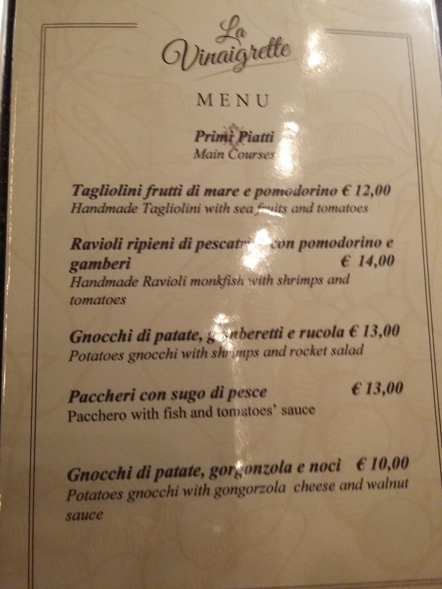 Ristorante La Vinaigrette Photo Menu 2