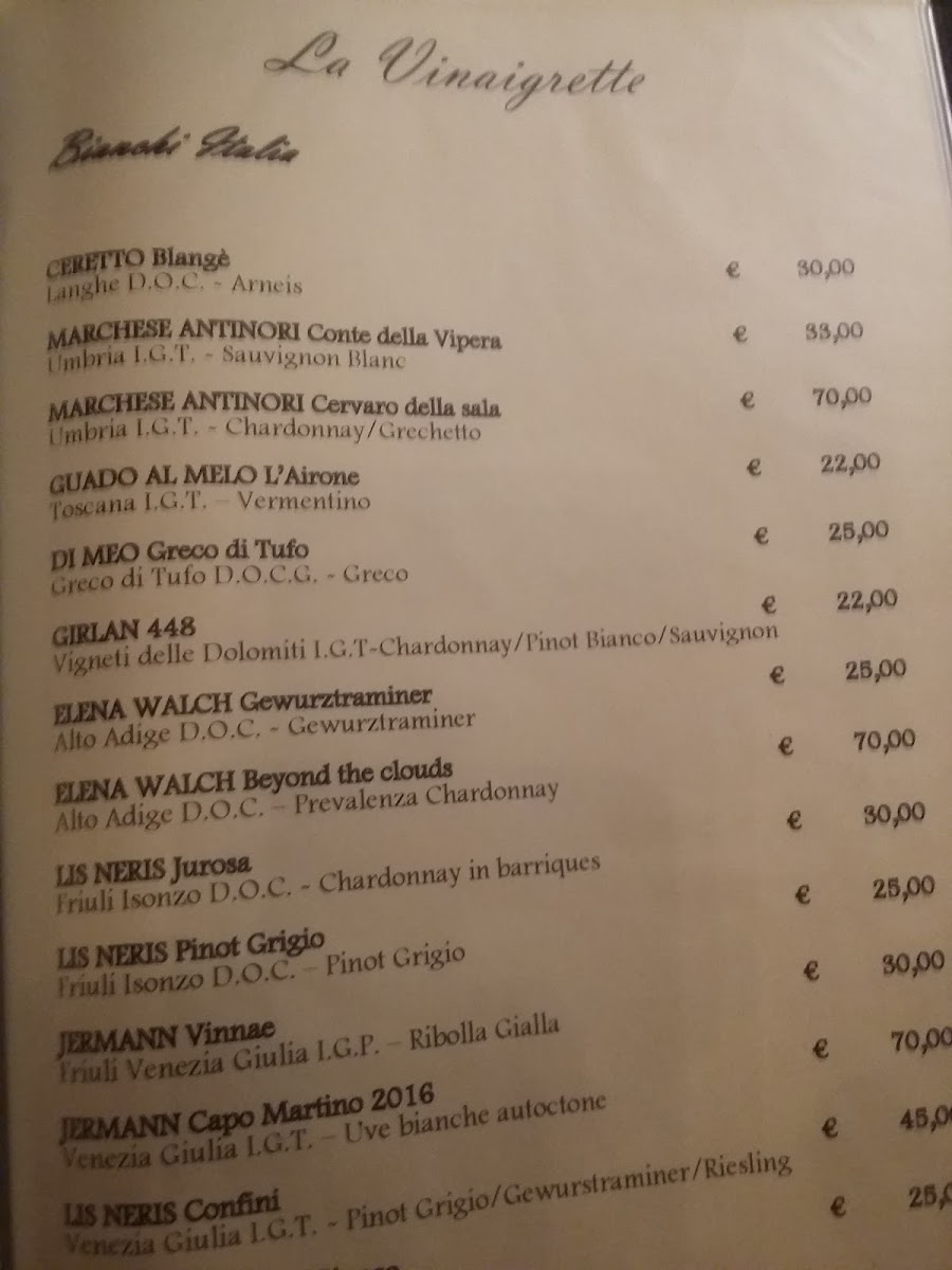 Ristorante La Vinaigrette Photo Menu 6