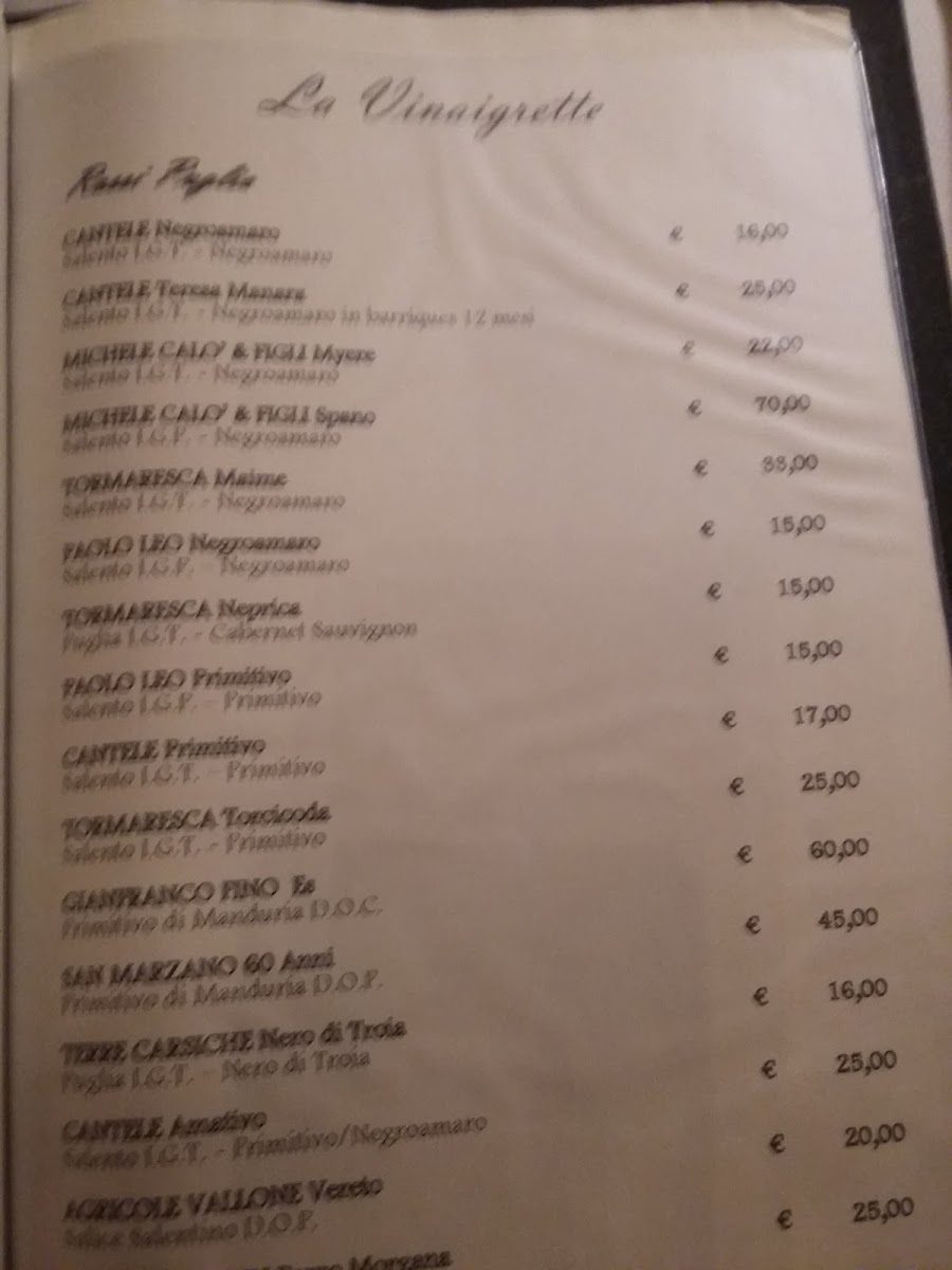 Ristorante La Vinaigrette Photo Menu 9