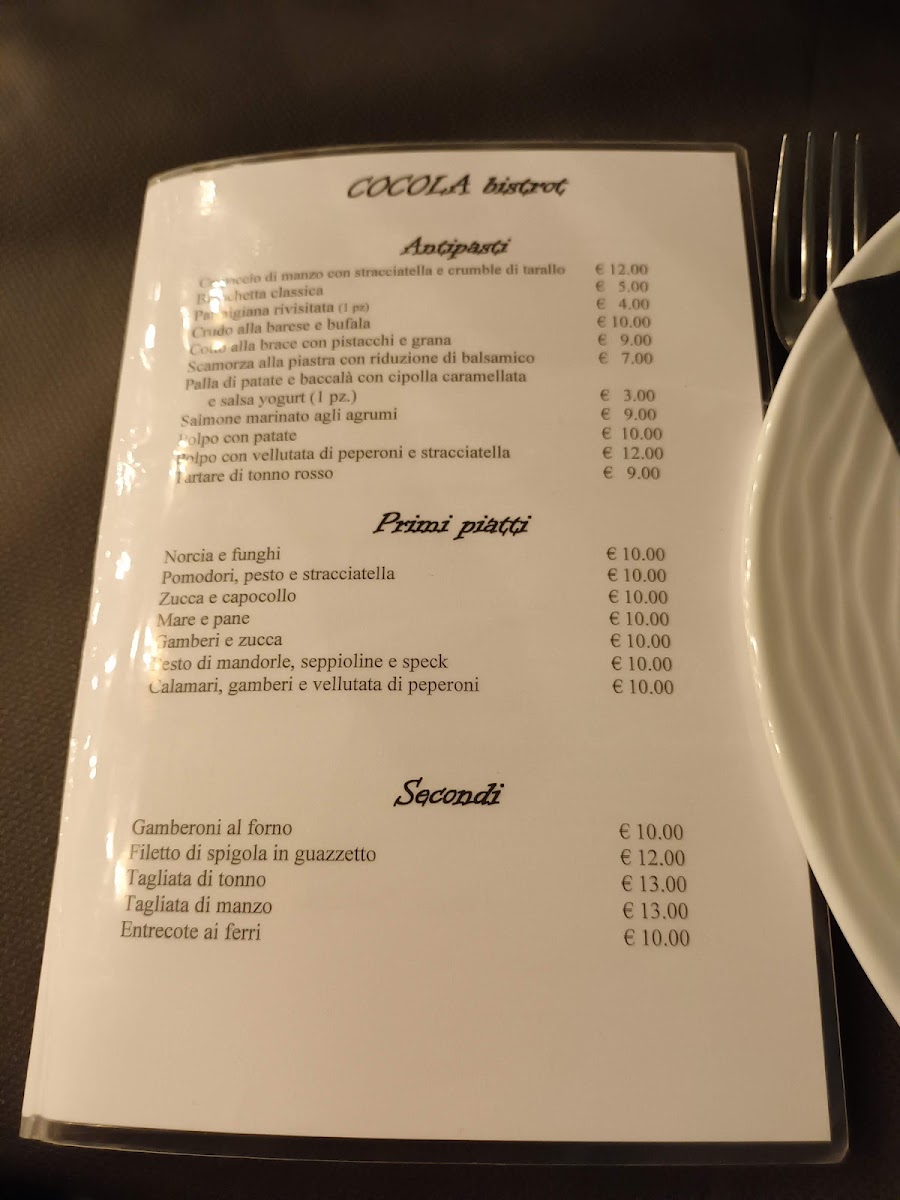 Cocola Bistrot Photo Menu 9