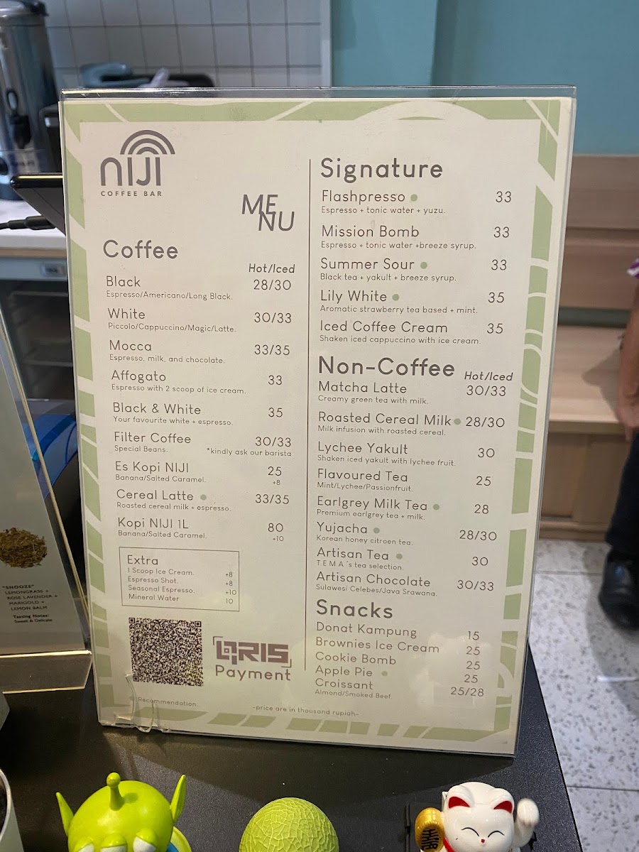 NIJI Coffee Bar Photo Menu 3