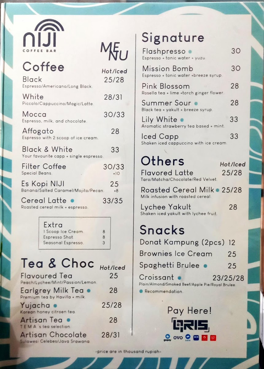 NIJI Coffee Bar Photo Menu 6