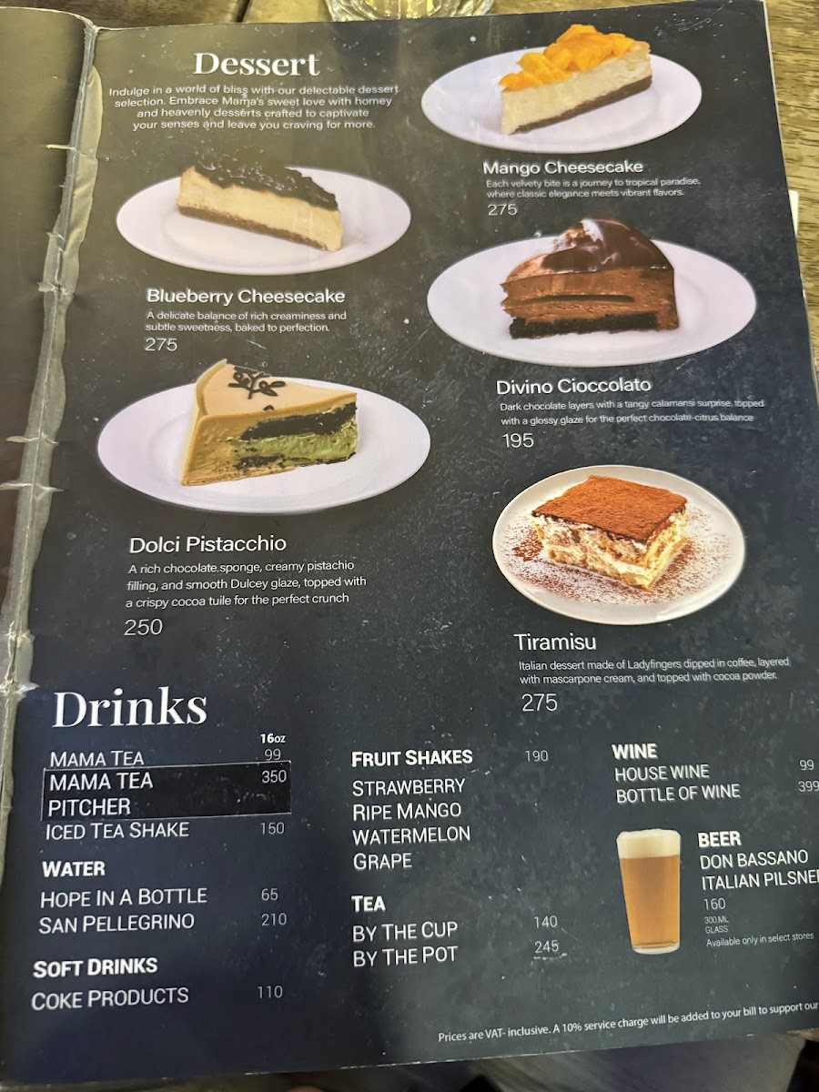 Mama Lou's Italian Kitchen - Venice Grand Canal Mall Photo Menu 3