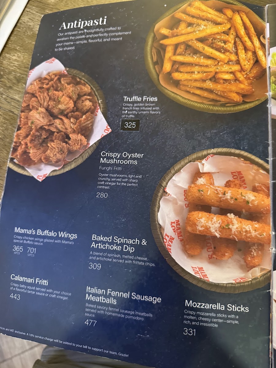 Mama Lou's Italian Kitchen - Venice Grand Canal Mall Photo Menu 8
