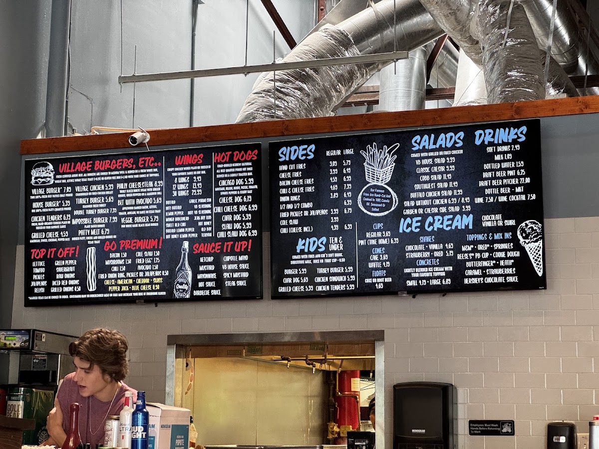 Village Burger Photo Menu 1
