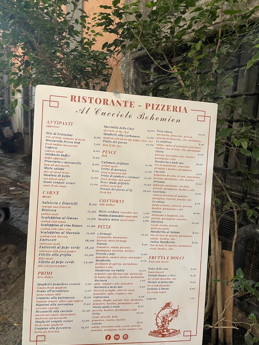Ristorante Pizzeria Al Cucciolo Bohemien dal 1963 Photo Menu 1