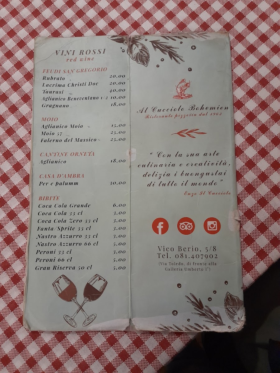 Ristorante Pizzeria Al Cucciolo Bohemien dal 1963 Photo Menu 10