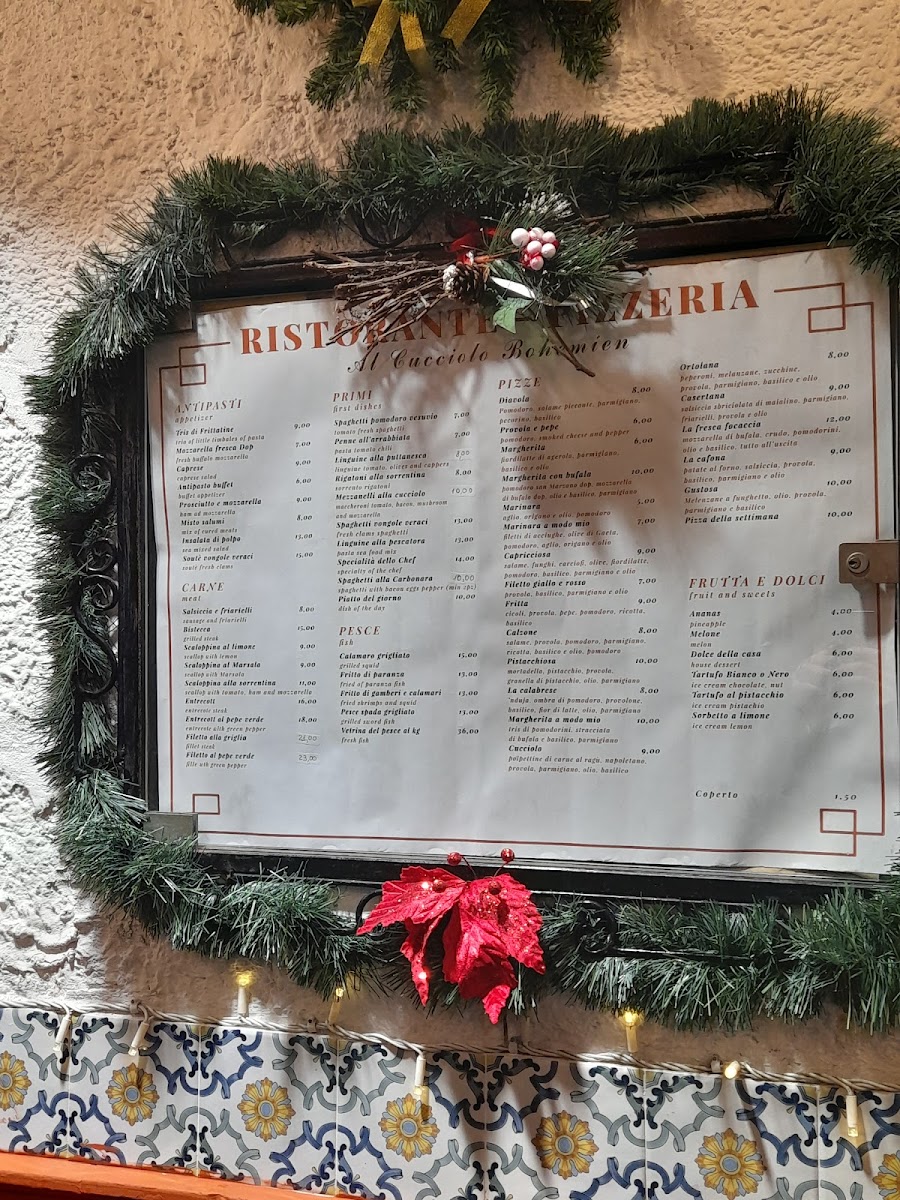 Ristorante Pizzeria Al Cucciolo Bohemien dal 1963 Photo Menu 6