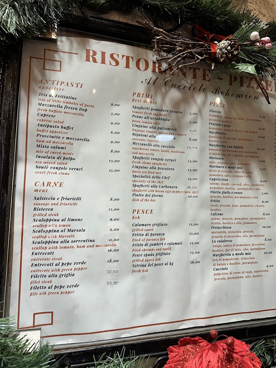 Ristorante Pizzeria Al Cucciolo Bohemien dal 1963 Photo Menu 9