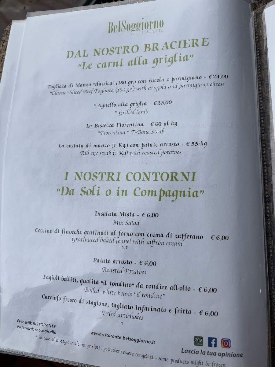 Ristorante Bel Soggiorno Photo Menu 3