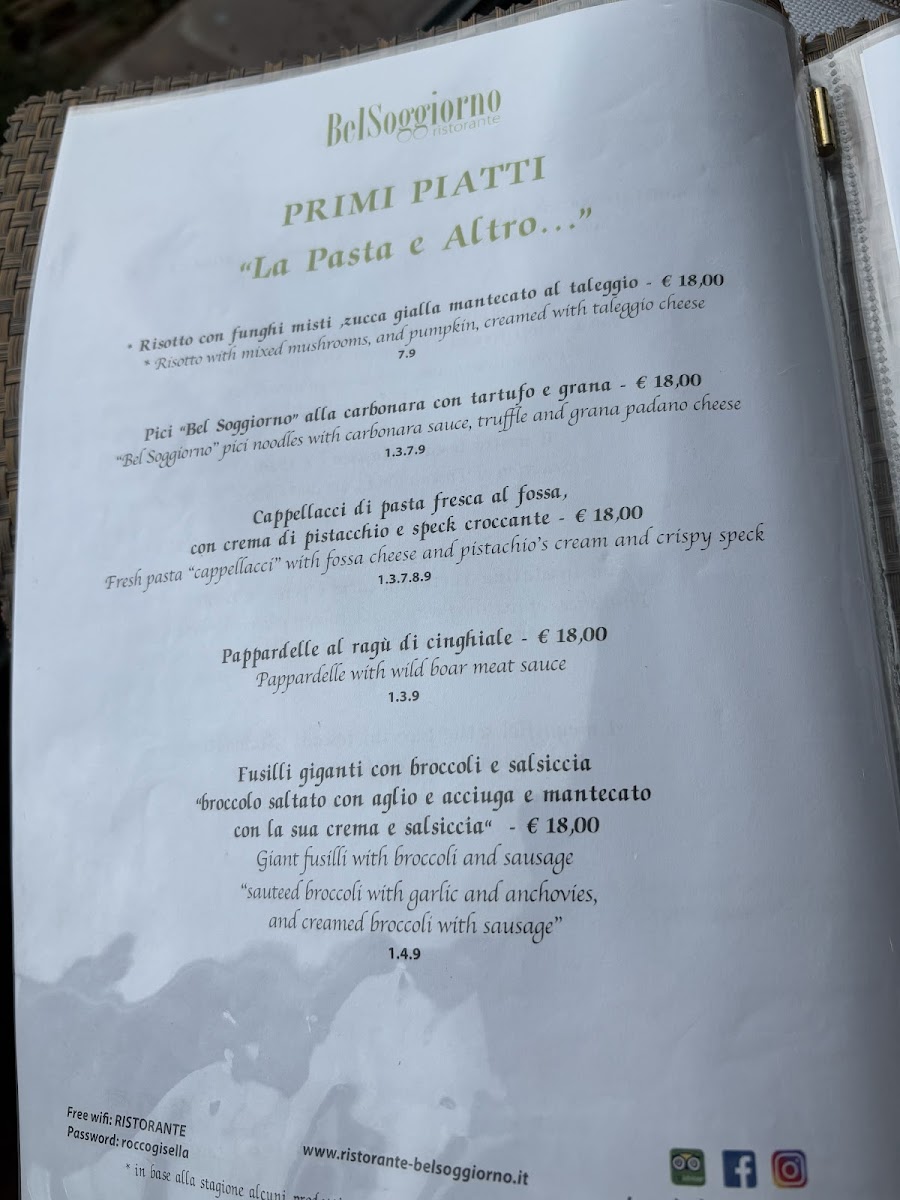 Ristorante Bel Soggiorno Photo Menu 6