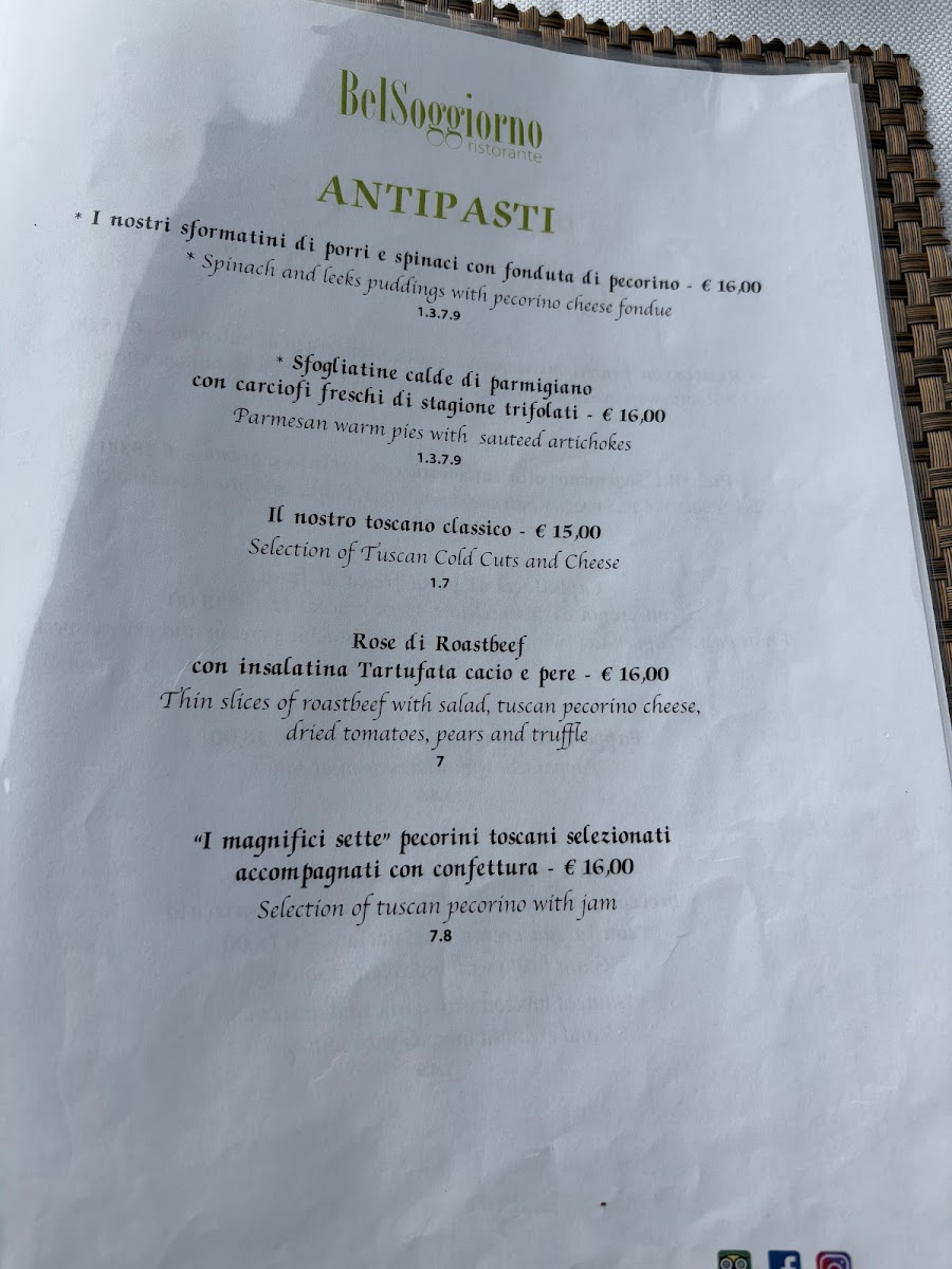 Ristorante Bel Soggiorno Photo Menu 7