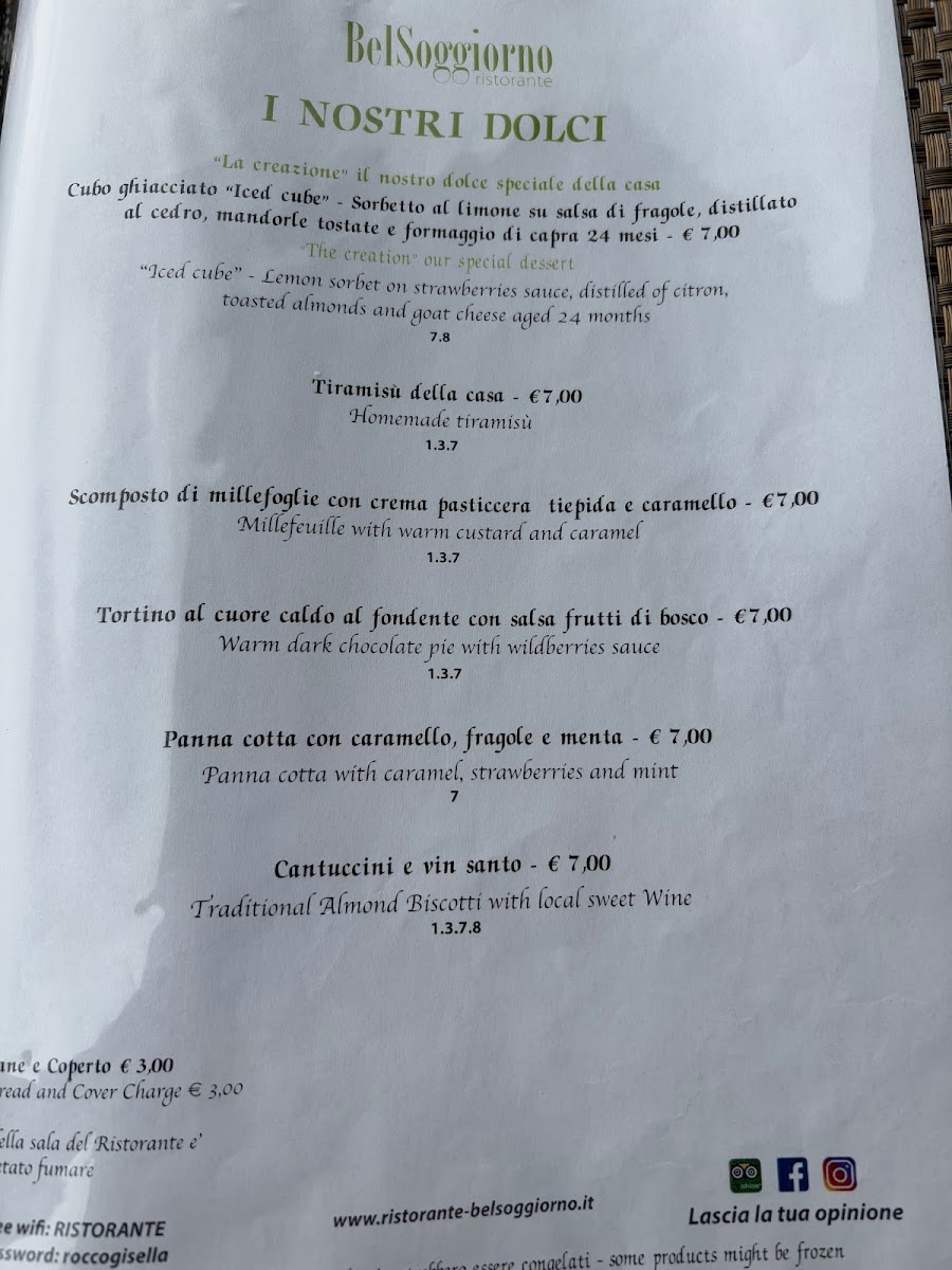 Ristorante Bel Soggiorno Photo Menu 9