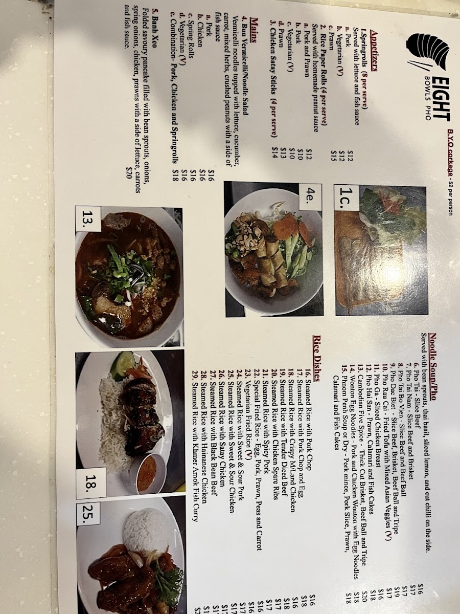 Eight Bowls Pho Photo Menu 1