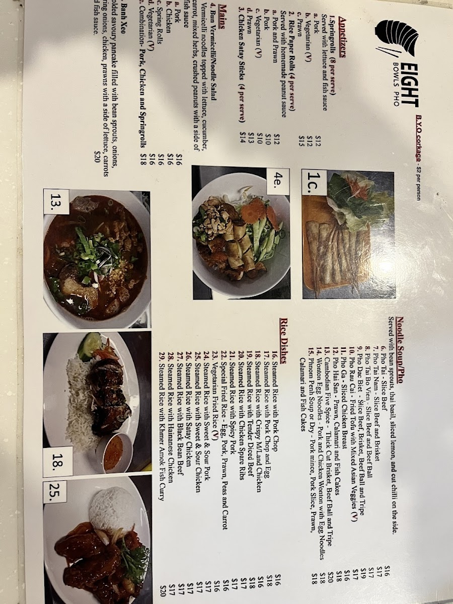 Eight Bowls Pho Photo Menu 2