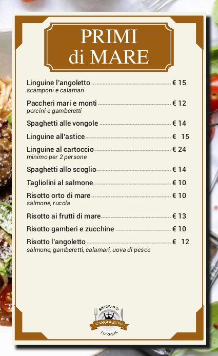 Ristorante Pizzeria L'Angoletto Photo Menu 2
