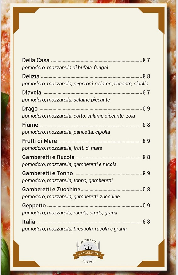 Ristorante Pizzeria L'Angoletto Photo Menu 4