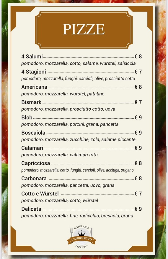 Ristorante Pizzeria L'Angoletto Photo Menu 5