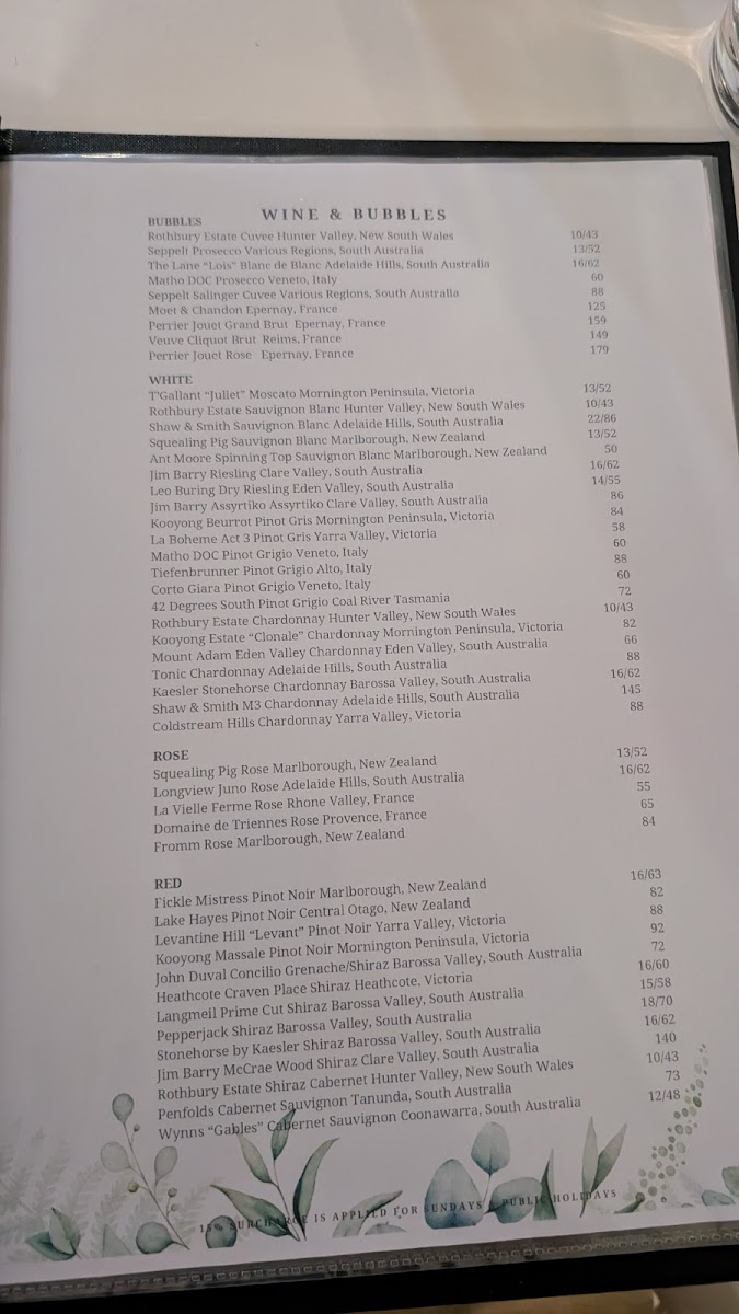 Zephyr Restaurant Photo Menu 2