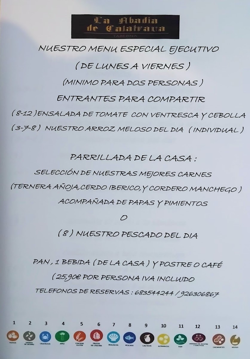 Restaurante La Abadia de calatrava Photo Menu 4