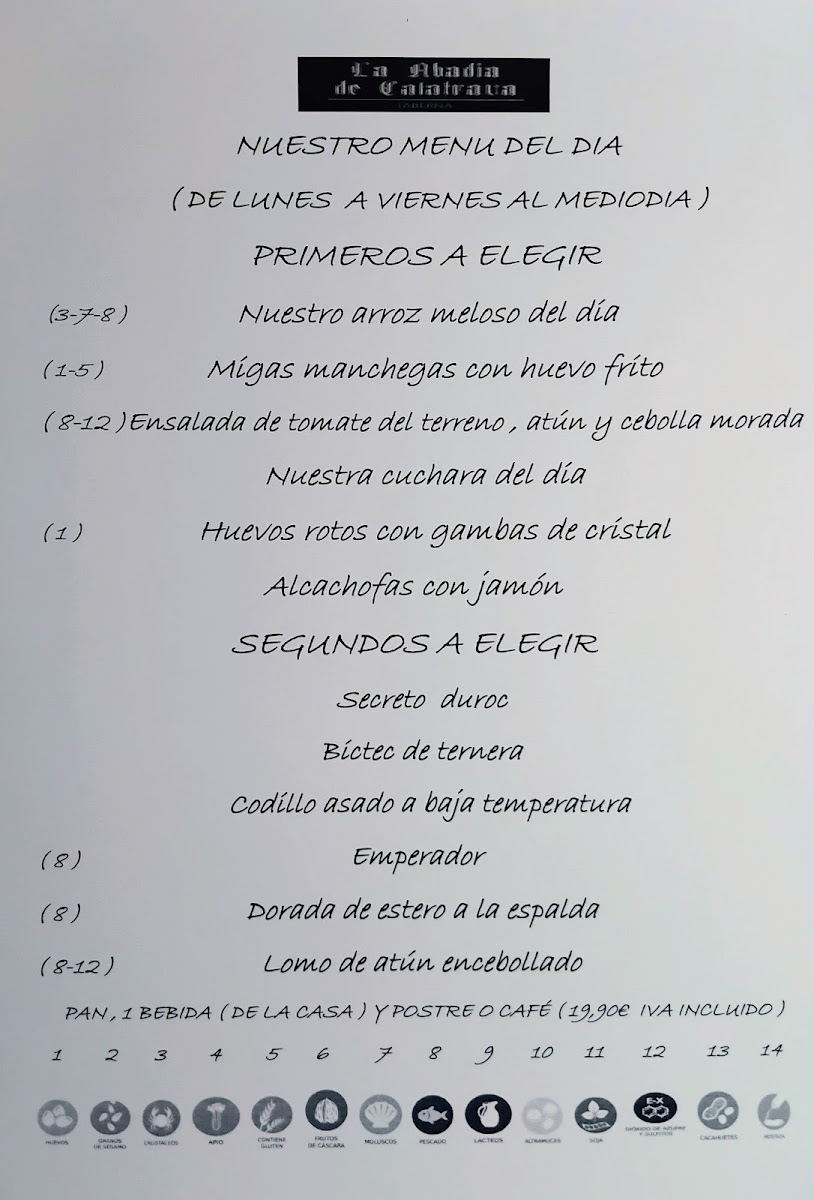 Restaurante La Abadia de calatrava Photo Menu 7