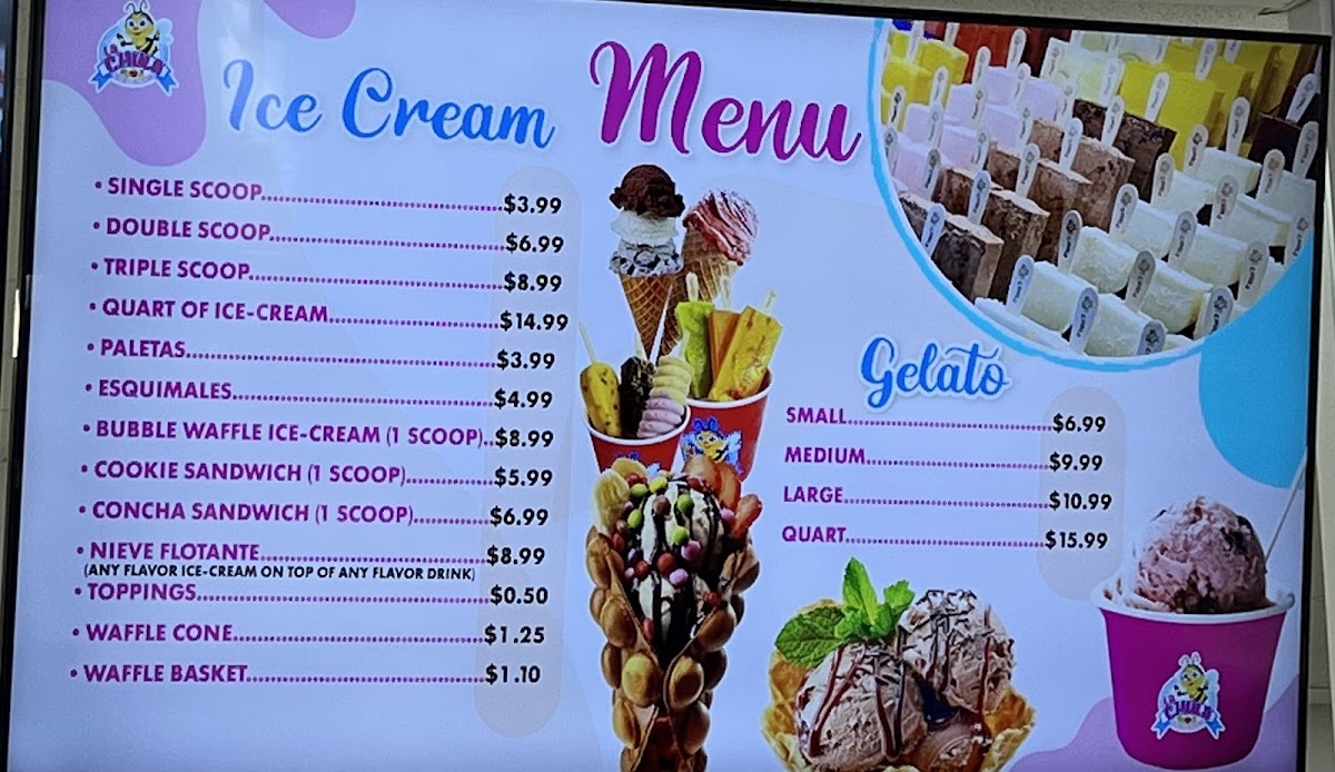 La Chula Paletas & Ice Cream Photo Menu 1