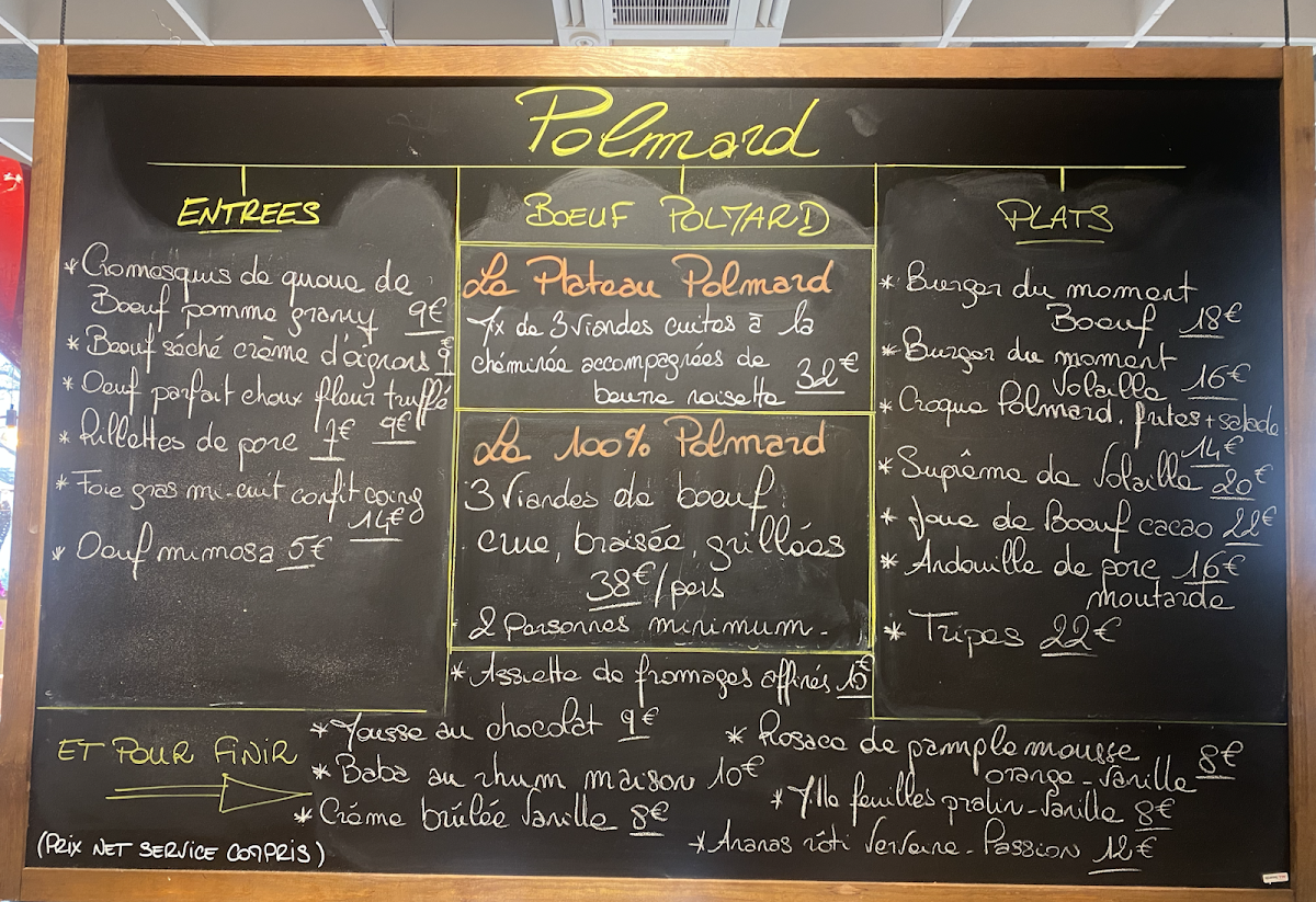 Restaurant Polmard Saint-Mihiel Photo Menu 1