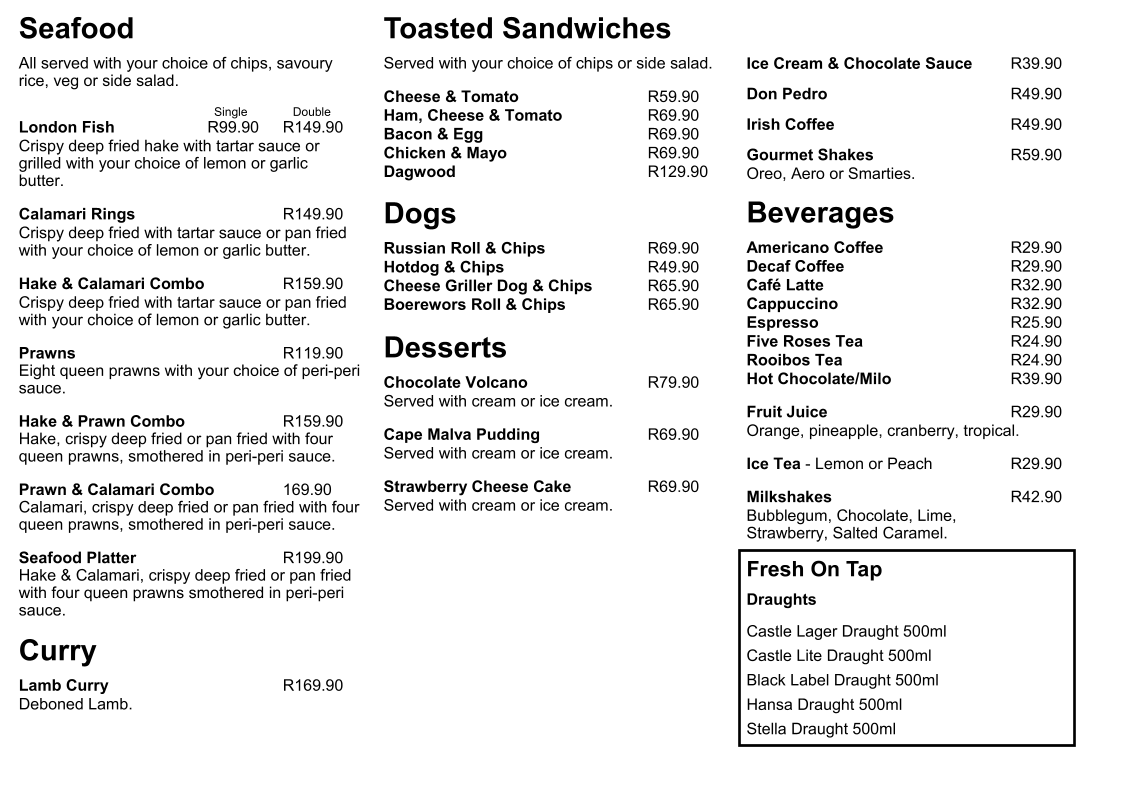 FUNLAND ENTERTAINMENT CENTRE Photo Menu 1