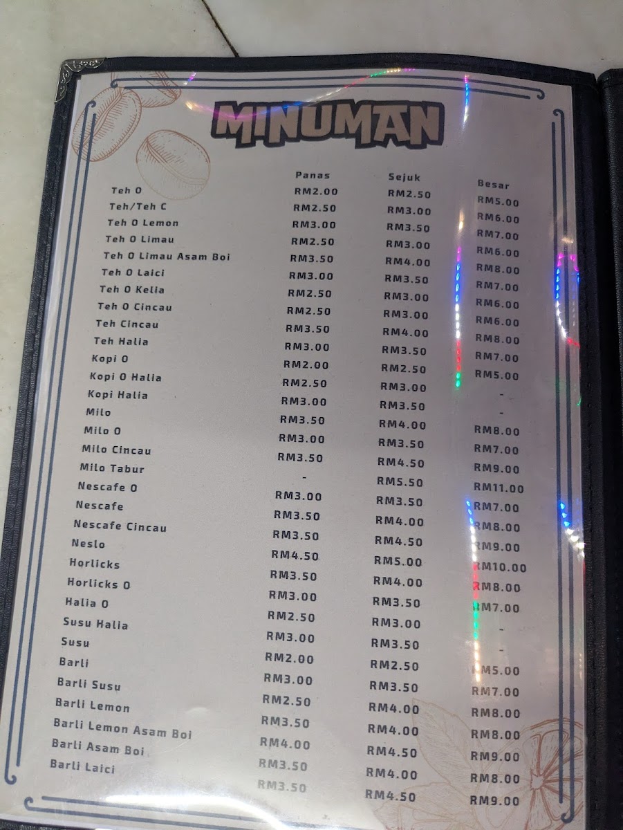 Restoran Warung Tempua 24jam Photo Menu 3