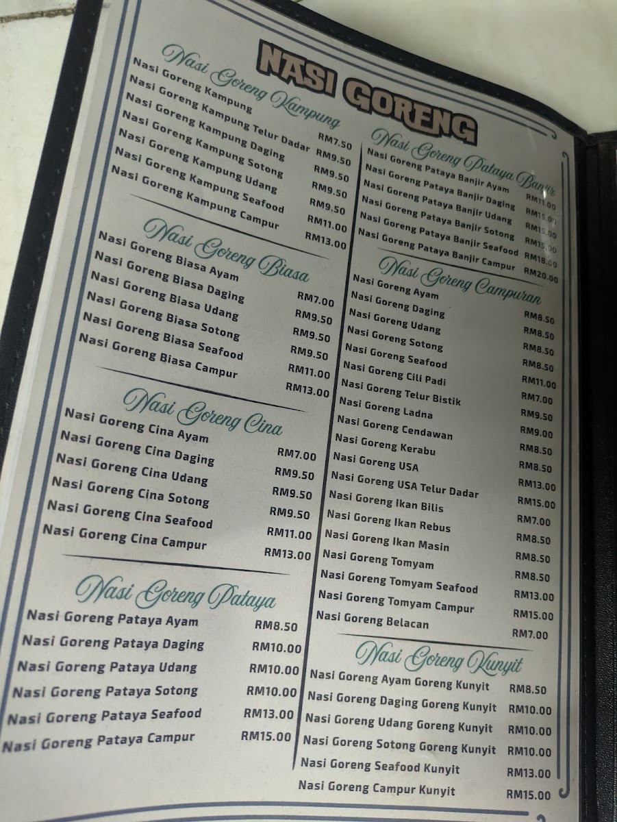 Restoran Warung Tempua 24jam Photo Menu 9