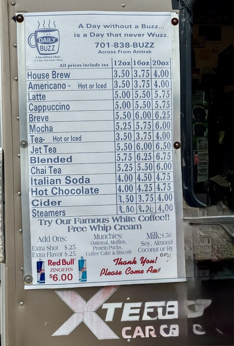 Daily Buzz Photo Menu 1