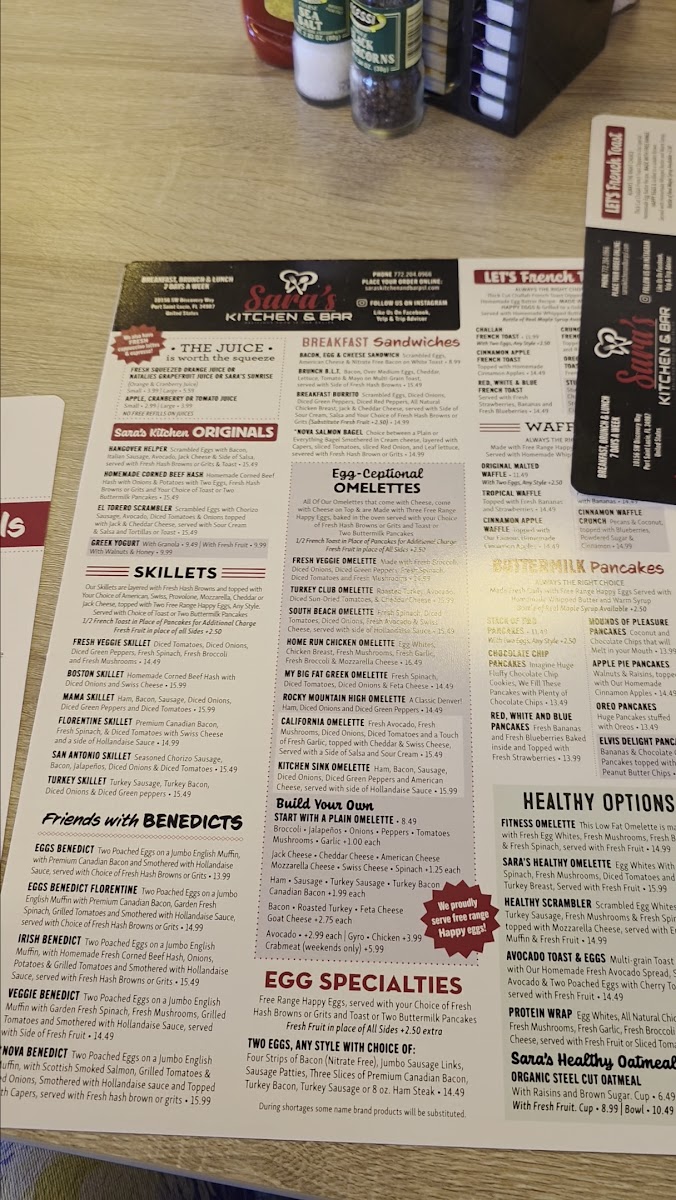 Sara's Kitchen and Bar Photo Menu 10
