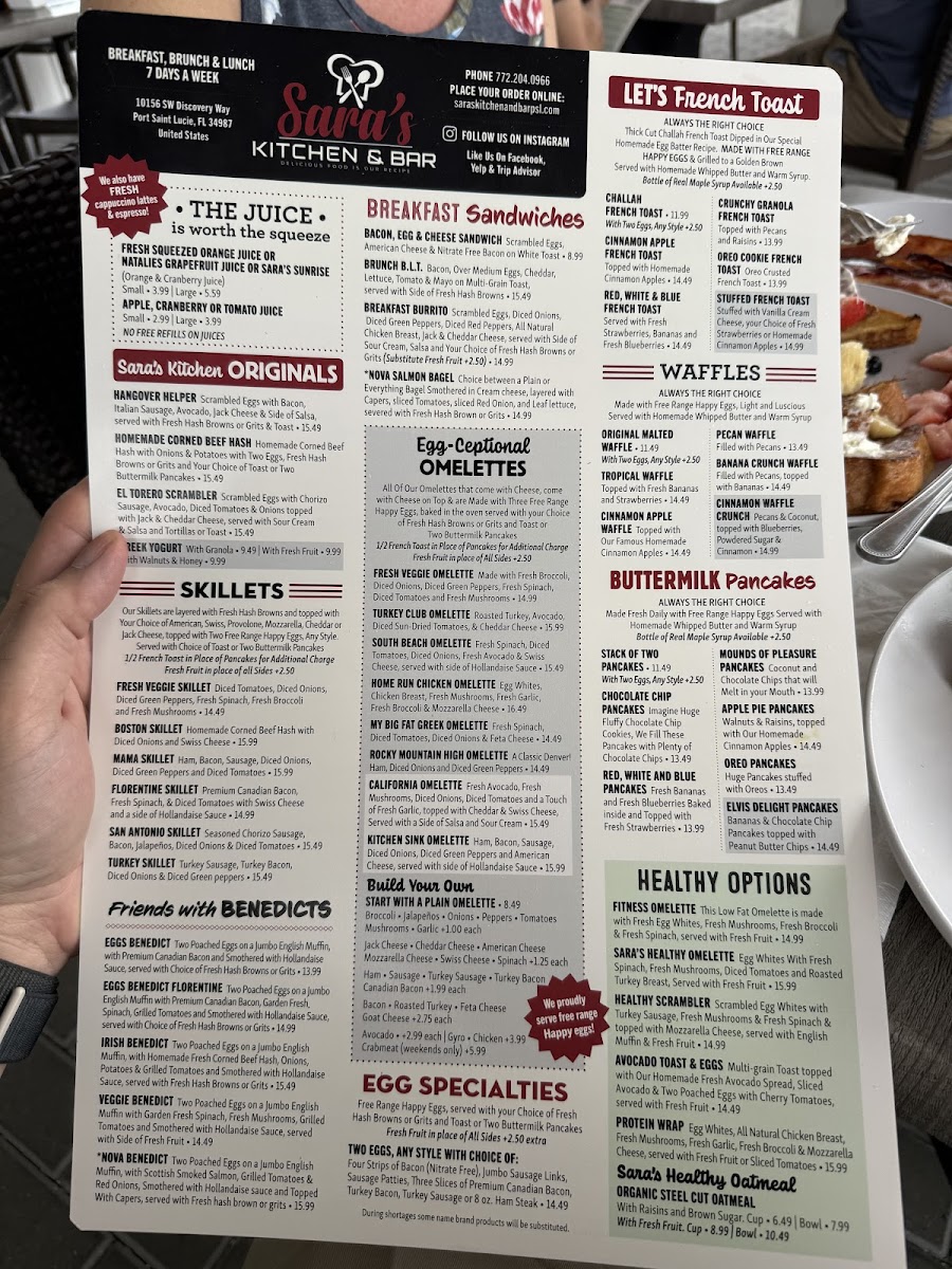 Sara's Kitchen and Bar Photo Menu 3