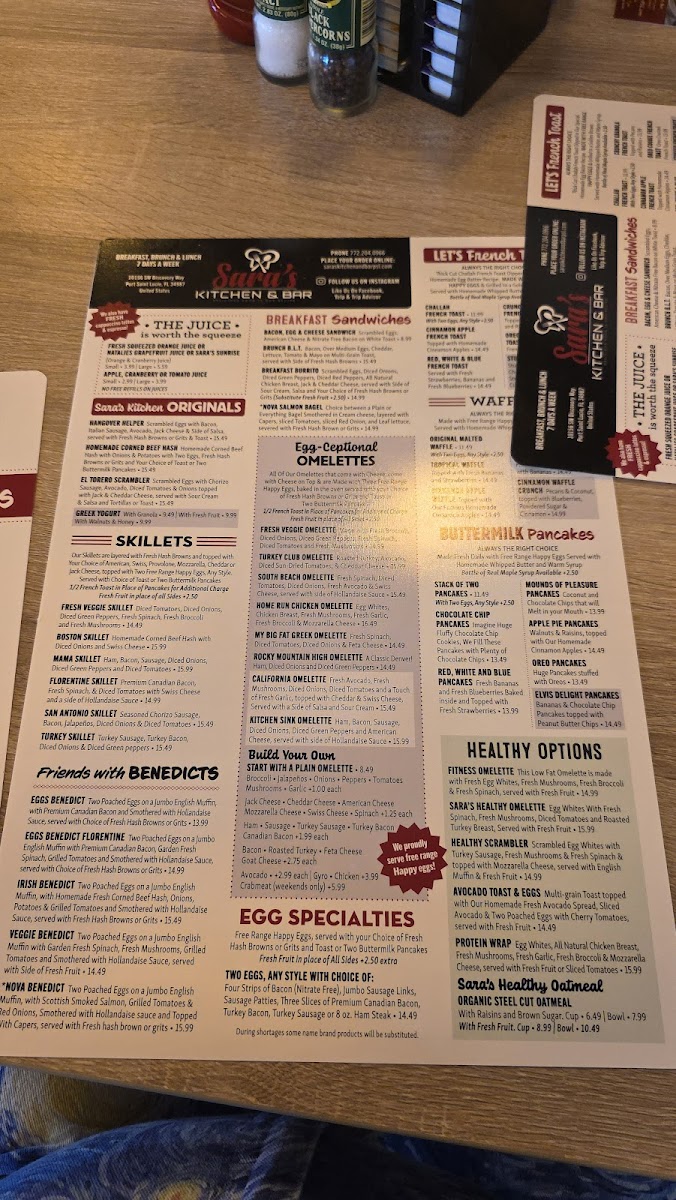Sara's Kitchen and Bar Photo Menu 9