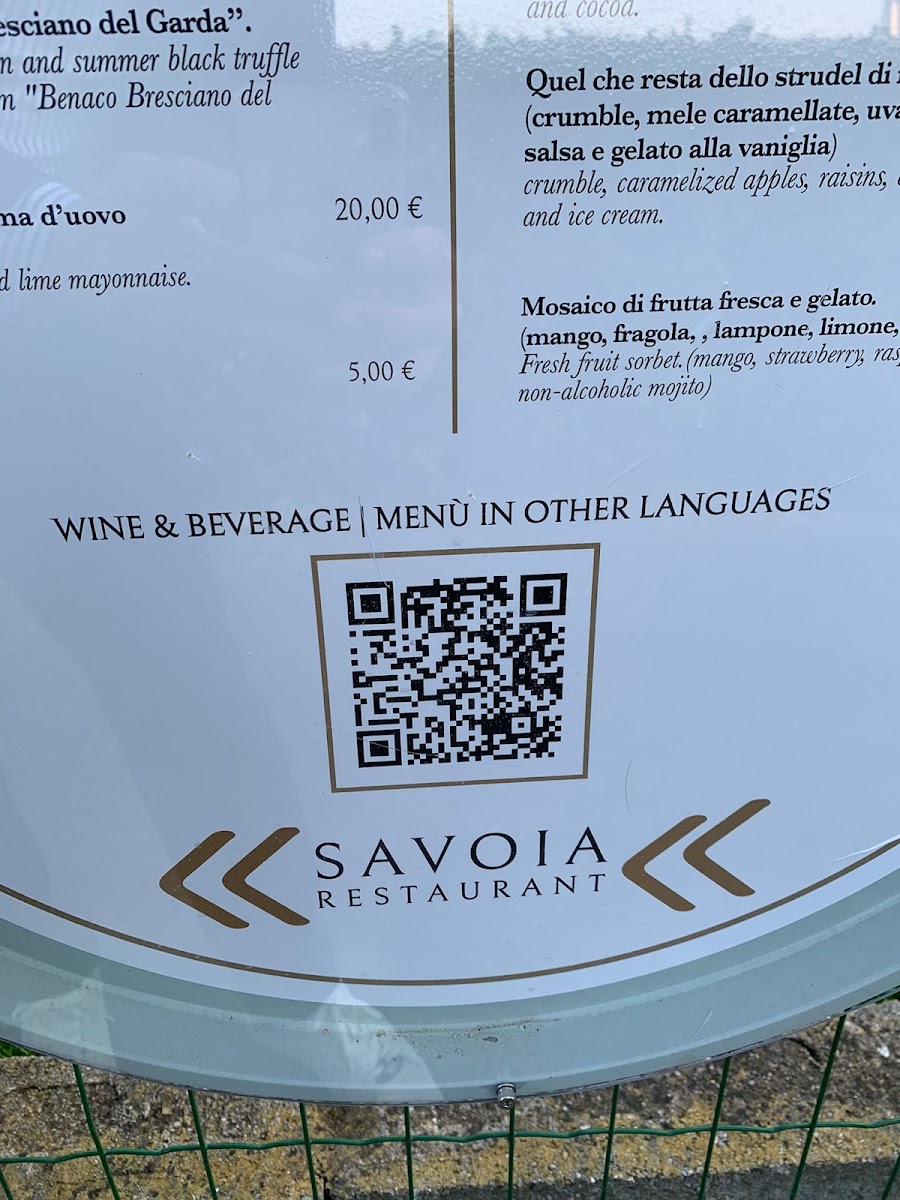 Ristorante Savoia Photo Menu 5