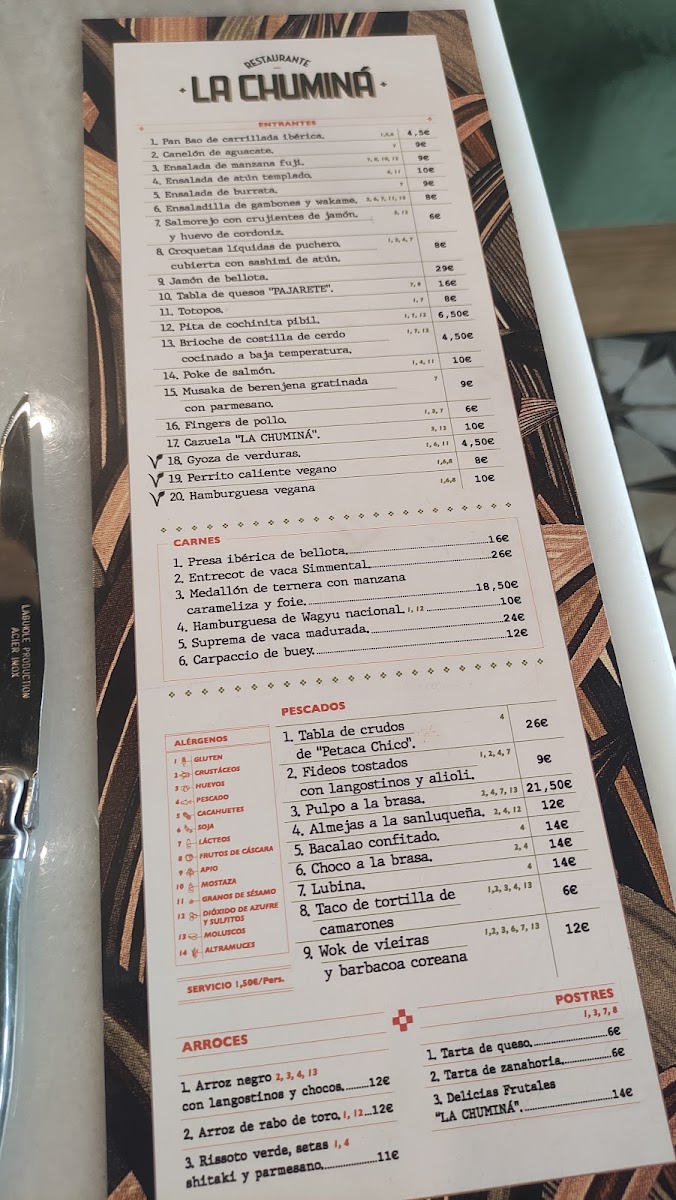 Restaurante La Chuminá Photo Menu 7