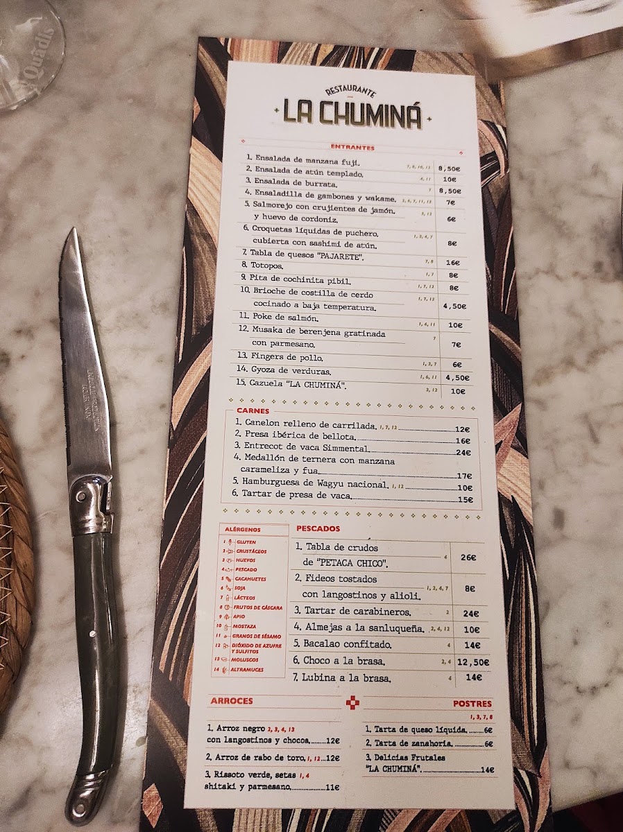 Restaurante La Chuminá Photo Menu 9